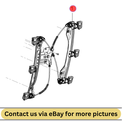 2010 Chevrolet Cruze Left Front Door Window Regulator Used OEM 95226745