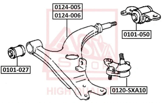 FEBEST 1996-2000 Toyota RAV4 Ball Joint Front Lower Arm 0120-SXA10