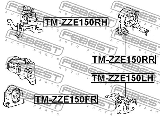 FEBEST 2006-2018 Toyota RAV4 Front Engine Mount TM-ZZE150FR