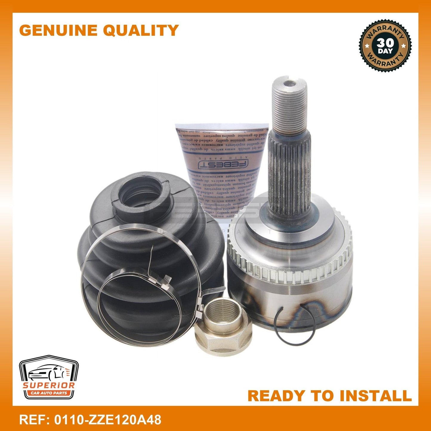 FEBEST 2000-2008 Toyota Corolla Outer Cv Joint 0110-ZZE120A48