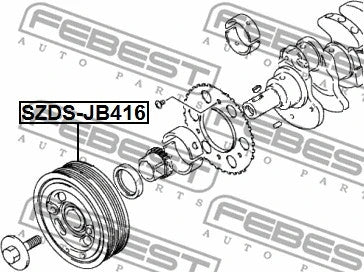 FEBEST 2006-2014 Suzuki Grand Vitara Crankshaft Pulley SZDS-JB416