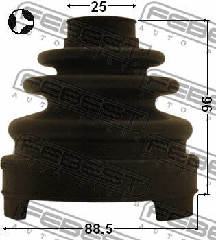 FEBEST 2006-2015 Toyota Sienna Boot Inner CV Joint Kit 88.5x96x25 0215-Z51T