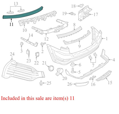 2015 Jeep Grand Cherokee Rear Bumper Impact Bar Used OEM 4578827AL