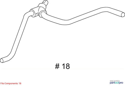 2018 Cadillac CTS Radiator Surge Tank Inlet Hose Used OEM 22908202