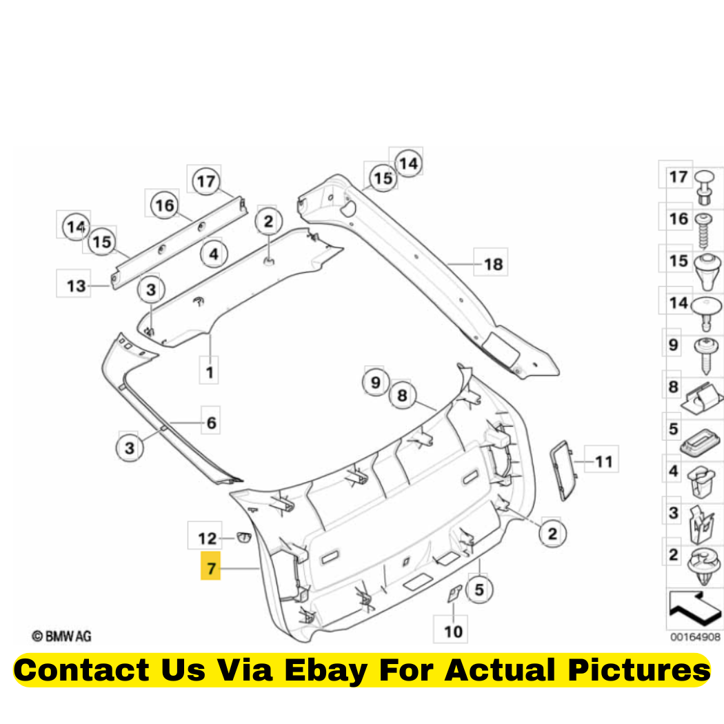 2012 BMW X6 Lower Tail Lid Trim Panel Used OEM 51497202523