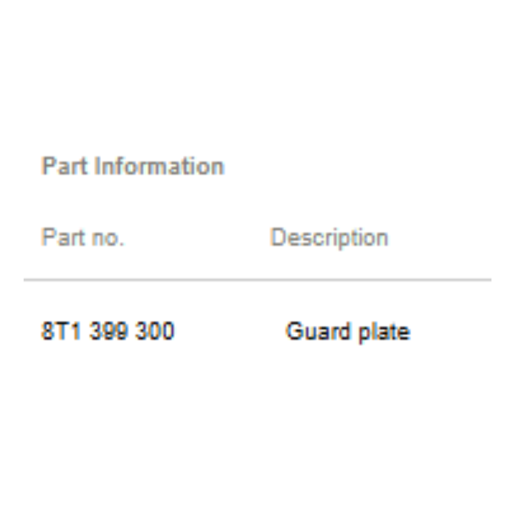 2012 Audi A4 Guard Plate/Heat Shield Used OEM 8T1399300
