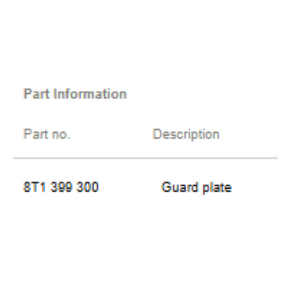 2012 Audi A4 Guard Plate/Heat Shield Used OEM 8T1399300