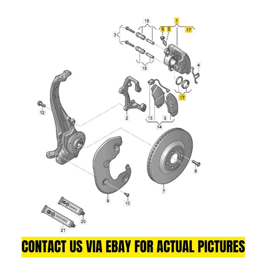 Audi 2011-2020 Q5 Disc Brake Caliper 8K0615123J