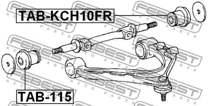 FEBEST 2013 Toyota Hiace Rear Bushing Front Upper Control Arm TAB-KCH10FR