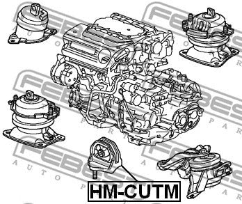 FEBEST 2008-2015 Honda Accord Automatic Transmission Mounting HM-CUTM