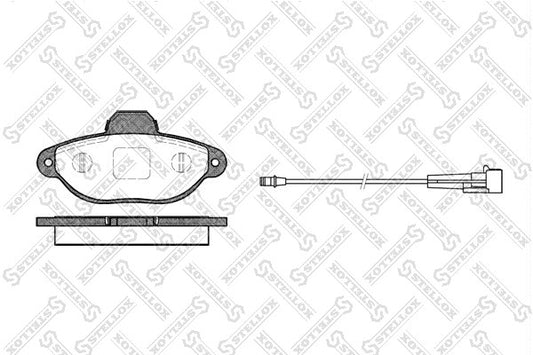 STELLOX FIAT Front Axle Disc Ceramic Brake Pad Set - 1559698