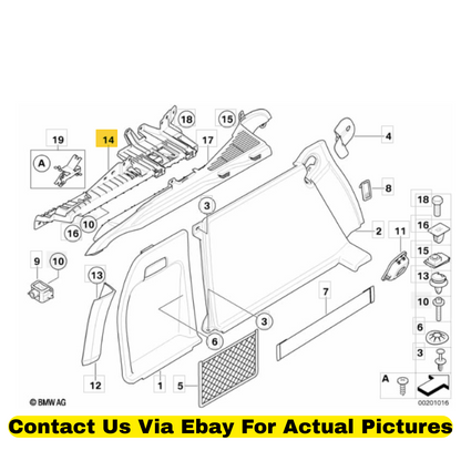2012 BMW X6 Luggage Compartment Trim Pair Used OEM 51476981051/51476981052