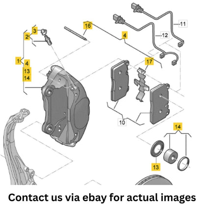 Audi 2016-2017 A7 Quattro Disc Brake Caliper 8R0615107