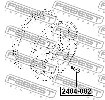 FEBEST LADA Wheel Stud 2485B-002