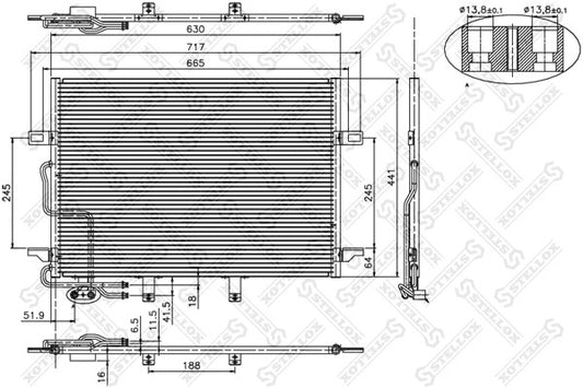 STELLOX 2006 Mercedes-Benz CLS500 AC Condenser 2115001854