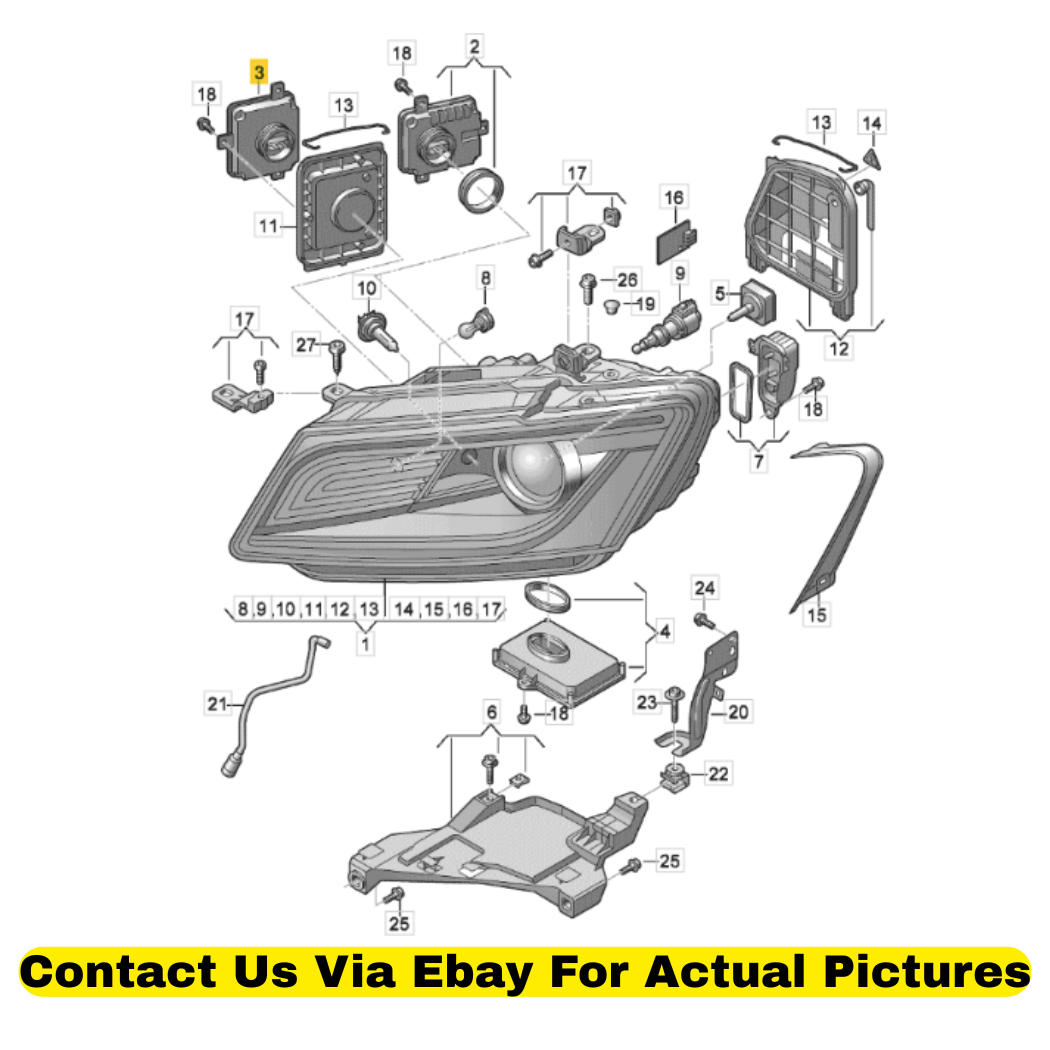 2013 Audi Q5 Daytime Running Light (DRL) LED Control Module Used OEM 4G0907697D