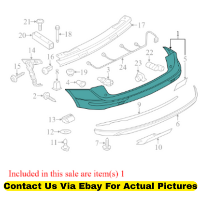 2012 Audi Q5 Rear Bumper Cover Used OEM 8R0807303GRU