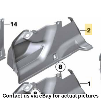 2011–2016 BMW 520i Trunk Left Wheel Housing Panel USED OEM 51479177139