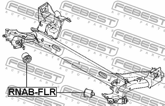 FEBEST 2010-2017 Renault Megane Bushing Axle Beam RNAB-FLR