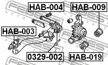 FEBEST 2003-2005 Honda Civic Rear Arm Bushing HAB-003
