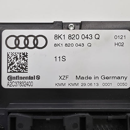 2013-2016 Audi A5 Single Zone A/C Climate Control 8K1820043Q
