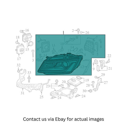 2013 Audi Q5 Headlight Assembly Used OEM 8R0941753E