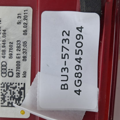 2013-2014 Audi S7 Right Rear Inner LED Tail Light 4G8945094 OEM