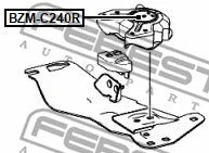 FEBEST MERCEDES BENZ TRANSMISSION MOUNT (HYDRO) - BZM-C240R