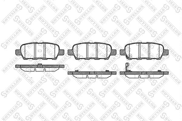STELLOX 2012 Nissan Pathfinder Rear Brake Pads Kit 044608H385