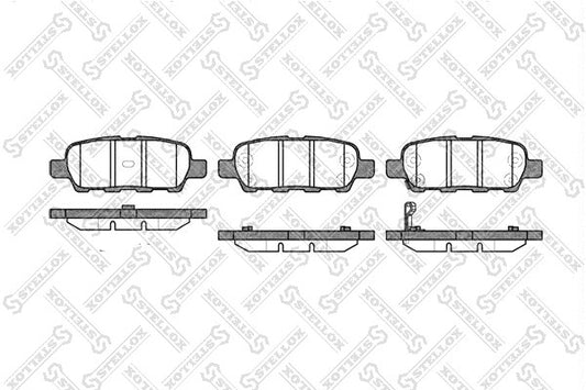 STELLOX 2012 Nissan Pathfinder Rear Brake Pads Kit 044608H385