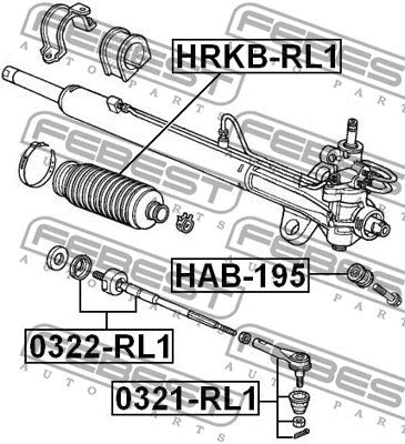 FEBEST 1999-2004 Honda Odyssey Steering Rack Bushing HAB-195