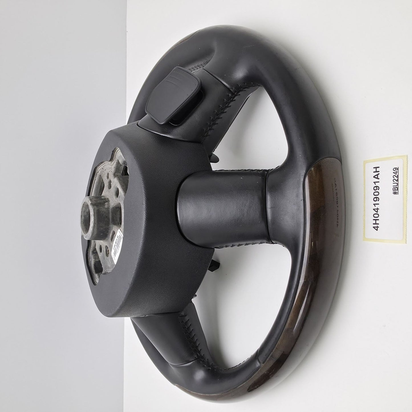 2014-2017 Audi A8 Leather Wood Steering Wheel with Shift Paddles 4H0419091AH