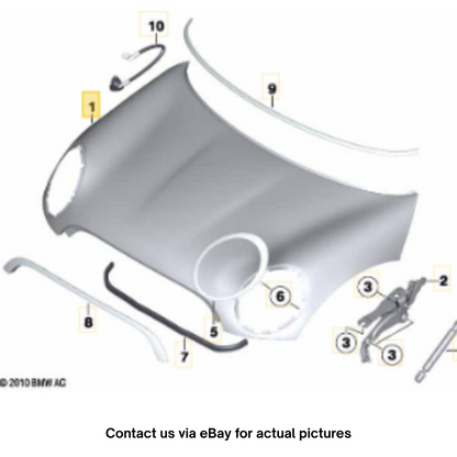 2007–2015 Mini Cooper Hood / Bonnet OEM 41617318364