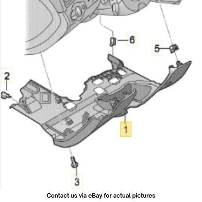 2012 Audi A4 Under-Steering Column Tray / Cover Used OEM 8K1863075A
