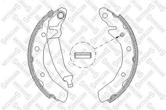 STELLOX 2011-2012 Chevrolet Spark Brake Shoe Set 96268686