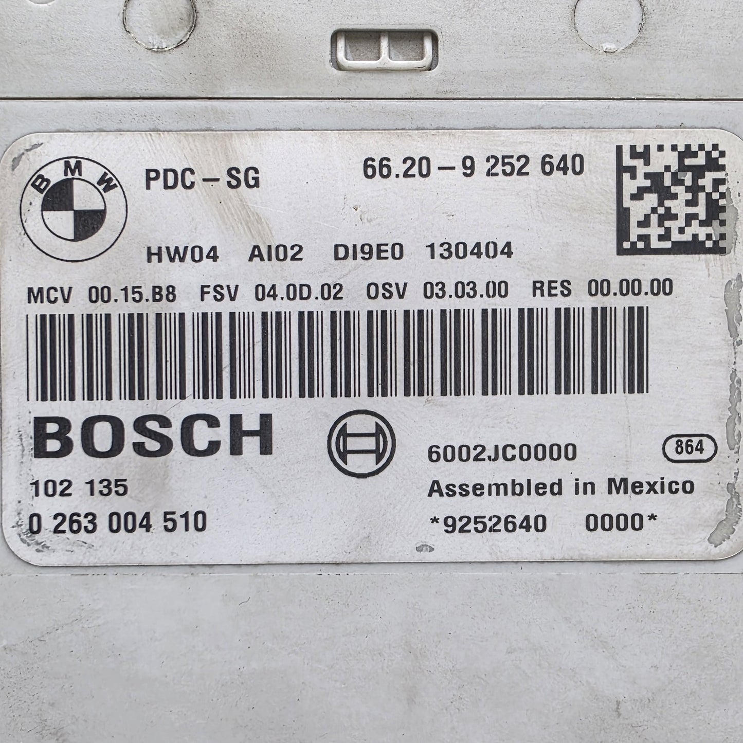 2007-2014 MINI R55 Control unit PDC 9252640