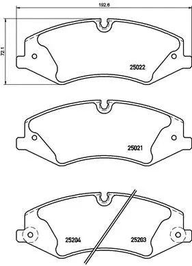 BREMBO 2010-2016 Land Rover LR4 Disc Brake Pad Set P44022