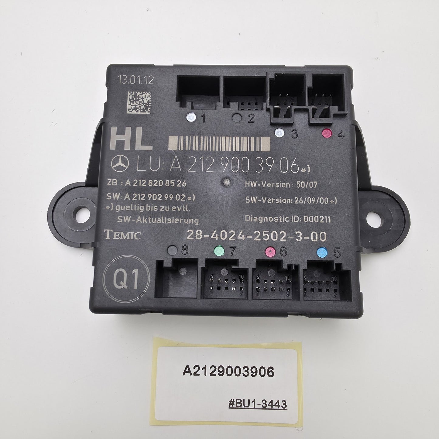 2007-2015 Mercedes-Benz C Rear Left Door Control Unit A2129003906