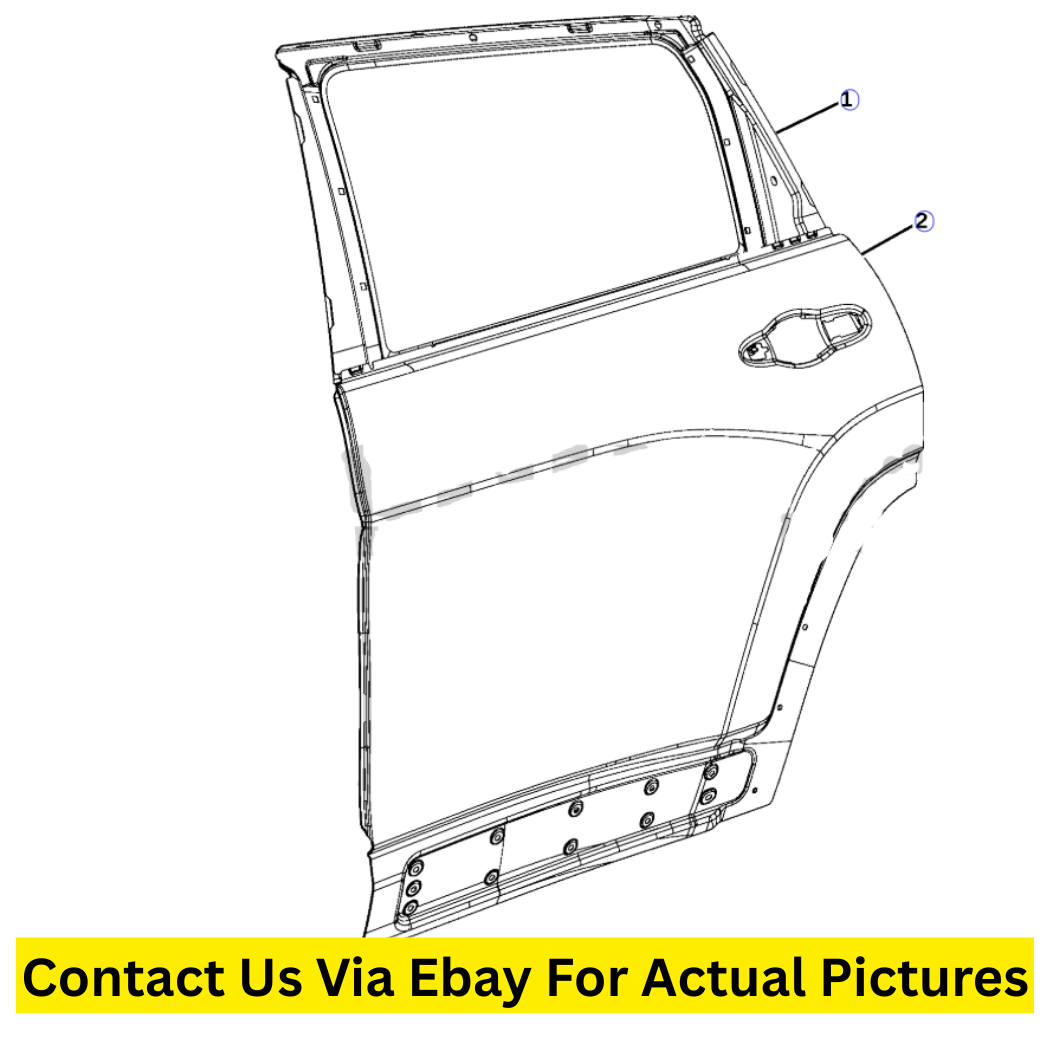 2014 Jeep Cherokee Rear Right Door Used OEM 68110160AB