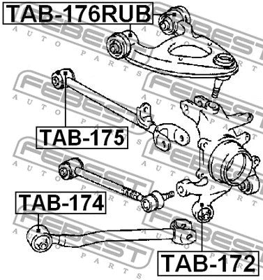FEBEST 1994-2000 Lexus LS400 Rear Upper Control Arm Bushing TAB-176RUB