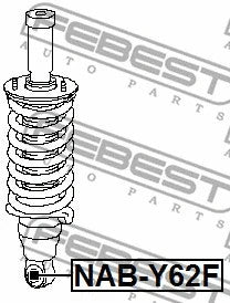 FEBEST 2002-2012 Land Rover Range Rover Front Shock Absorber Bushing NAB-Y62F