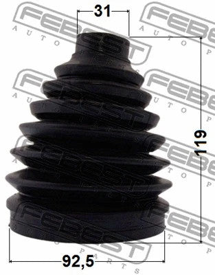 FEBEST 2007-2018 Mitsubishi Outlander Boot Outer CV Joint Kit 0417P-CW6
