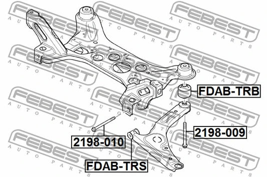 FEBEST FORD Fastening Bolt Control Arm 2198-010