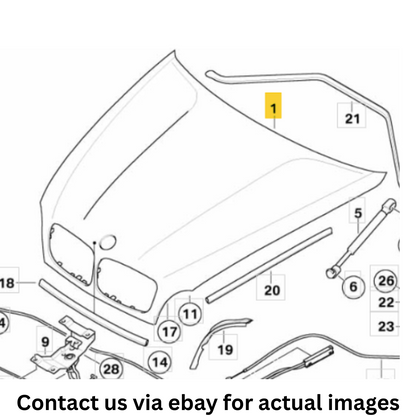 2009 BMW X5 Hood Used OEM 41617486754