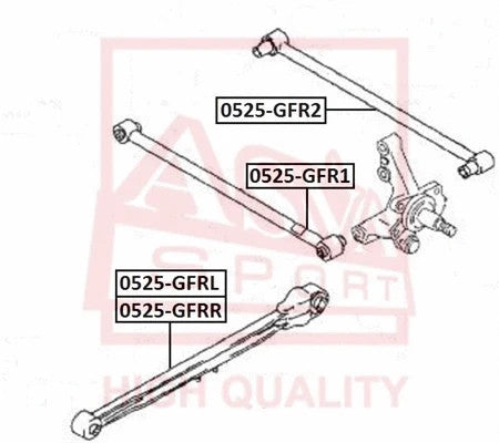 Febest Rear Right Trailing Rod 0525-GFRR