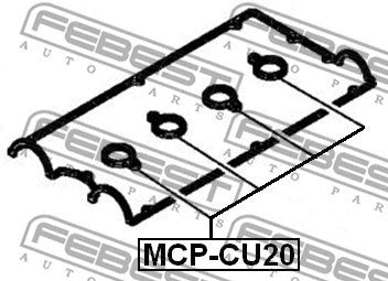 FEBEST 1990-2000 Chrysler Sebring Gasket Rocker Cover Spark Plug Hole MCP-CU20