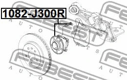 FEBEST 2010-2016 Chevrolet Cruze Rear Wheel Hub 1082-J300R