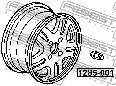 FEBEST 2005-2020 Toyota Yaris Wheel Nut 1285-001