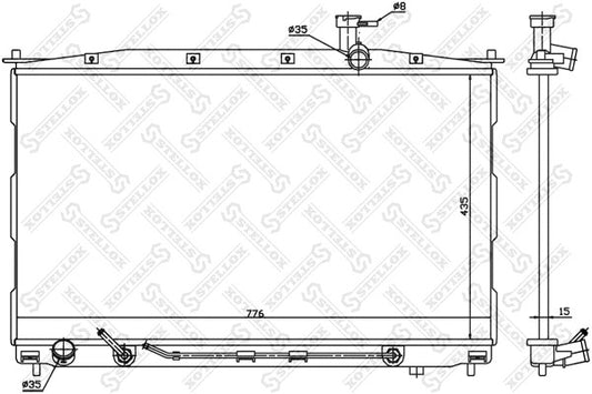 STELLOX 2007-2009 Hyundai Santa Fe Radiator Assembly 25310-2B120