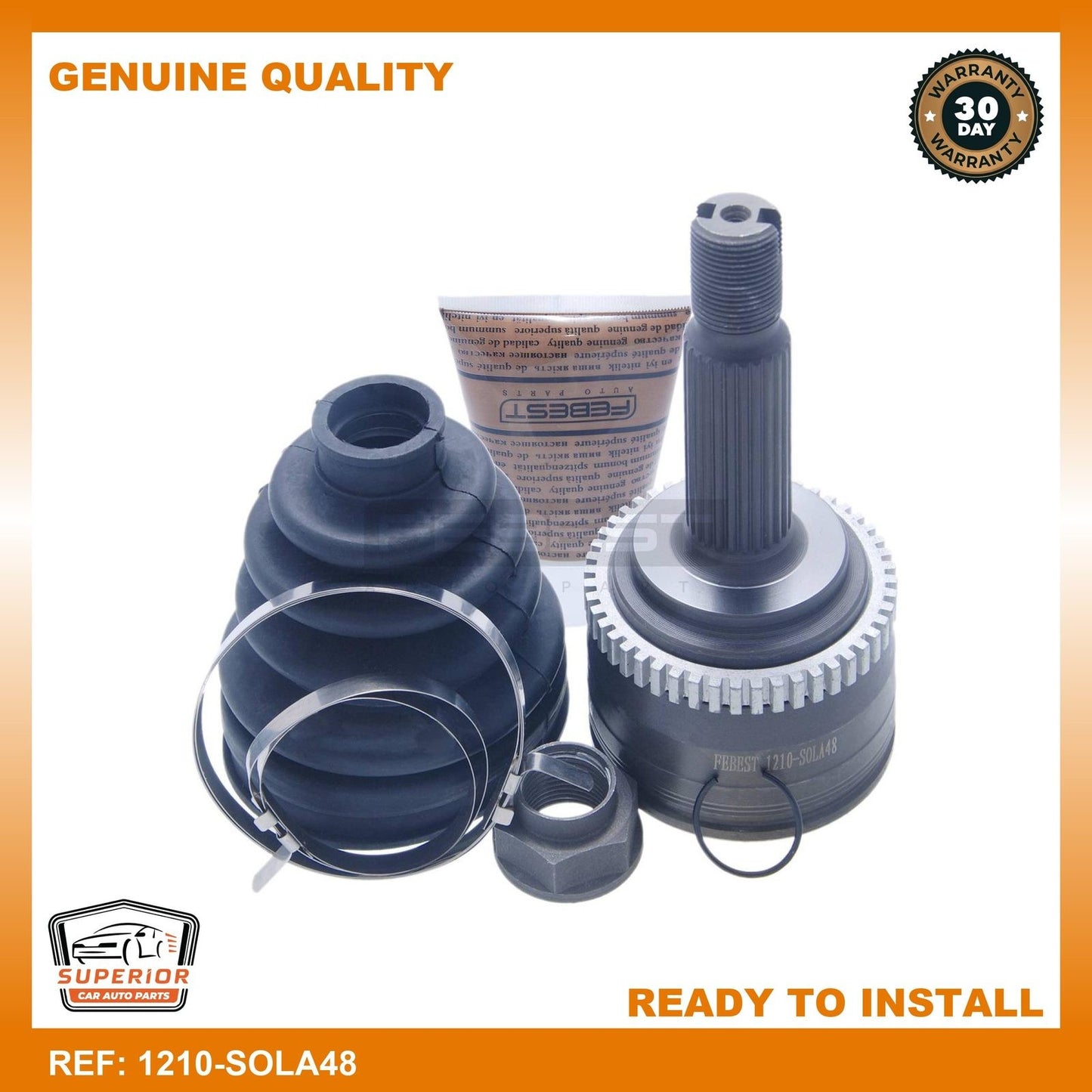 Febest 2010-2015 Hyundai Accent Outer Cv Joint 1210-SOLA48
